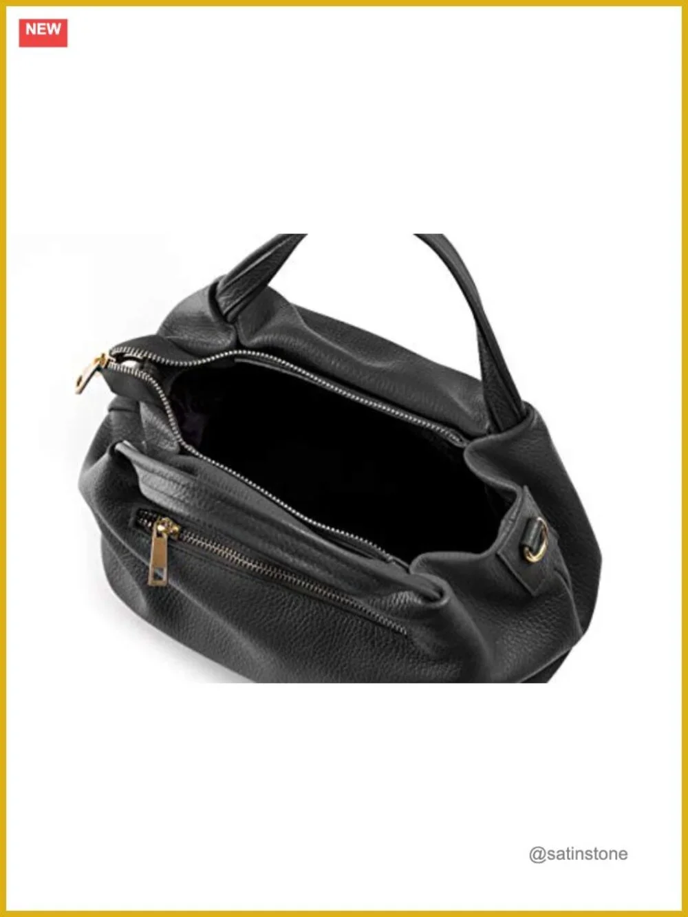 Italian Leather Crossbody Satchel Bag Shoulder Handbag